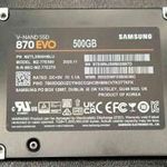 Samsung 500Gb 2, 5" SATA SSD Meghajtó Samsung 870 EVO SATA3 (MZ-77E500B) fotó