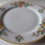 Ritka szép rózsás gyümölcsmintás Chenneviere francia porcelán tányér 6 db fotó