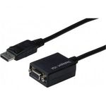 DisplayPort - VGA átalakító adapter, 1x DisplayPort dugó - 1x VGA aljzat, fekete, Digitus fotó