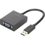 Digitus USB 3.0, VGA, Notebook, TV, Monitor, Video Átalakító kábel [1x USB 3.0 dugó, A típus - 1x... fotó