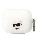 Eredeti tok KARL LAGERFELD KLAPRUNCHH az Apple Airpods Pro-hoz (3D Sil NFT Choupette / fehér) fotó