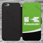 Kawasaki mintás Samsung Galaxy J3 2016 kinyitható flip flipes tok oldalra nyíló fotó