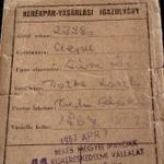 KERÉKPÁR-VÁSÁRLÁSI IGAZOLVÁNY CSEPEL 1967. BÉKÉSCSABA IPARCIKK fotó