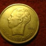 Belga-Kongó nagyméretű nikkel-réz 5 franc 1936 ritka ! fotó