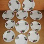 Virág mintás porcelán tányér készlet - 6 db lapostányér, 5 db kistányér egyben (2p) fotó