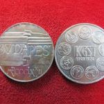 2db 100 FORINT 1972, 1974 EZÜST: 44g PÁRBAN ELADÓ ! BU, nagyon enyhe oxidfolt és mikrokarc fotó