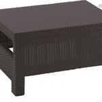 ALLIBERT CORFU polyrattan kerti asztal - barna - 77 cm 207786 fotó