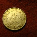 Új-Founland ezüst 10 cent 1904 fotó