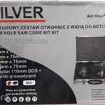 ÚJ SILVER S10333 KORONAFÚRÓ DOBOZFÚRÓ 6-os KÉSZLET 40/65/80/100/120mm PLUS HOSSZABBÍTÓ SZÁR 110mm fotó