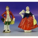 0D933 Antik Sitzendorf mini porcelán páros fotó