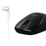 Genius MH-7018 wireless mouse Black + In-ear Headset White 31280006401 Periféria Egér fotó