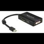 DeLock 62623 mini DisplayPort apa -> DisplayPort / HDMI / DVI adapter fekete (62623) fotó