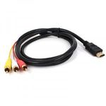 HDMI/3RCA átalakító kábel, 1, 5 méter, HDMI-ről 3RCA Video Audio AV-re továbbítja a jelet, fekete fotó