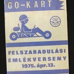 Gokart aluminium autoslemez érem fotó