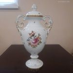 50 cm-es Herendi Bouquet de Herend BHR mintás porcelán 2 füles serleg váza fotó