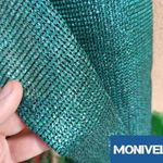 Monivel 1, 2m x 15m árnyékoló háló hdpe belátásgátló álcaháló 98% 200g/m2 zöld fotó