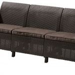 ALLIBERT CORFU LOVE SEAT MAX háromszemélyes polyrattan kerti kanapé - barna 17/428 fotó