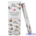 HEM hexa füstölő 20db White Sage Coconut / Fehér Zsálya Kókusz fotó