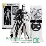 ELŐRENDELÉS 2024 AUGUSZTUSRA 18cm-es DC Multiverse - Batman HUSH figura - Line Art FEKETE-FEHÉR ülön fotó