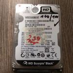 WD 250 gb 2.5-ös hdd 100%100%-os! fotó