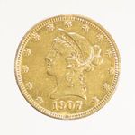 1907 USA arany 10 Dollár (befoglalás nyoma) -AP0146 fotó