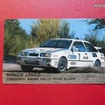 Hungária Biztosító. Kártyanaptár 1991. Maruzsi László Rallye-Cross bajnok, Ford Sierra versenyautója fotó