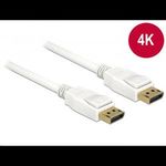 DeLock 84878 Displayport 1.2 apa -> Displayport apa kábel 3m fehér (84878) fotó