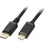 LINDY Kijelző csatlakozó / HDMI Csatlakozókábel [1x DisplayPort dugó - 1x HDMI dugó] 3.00 m Feket... fotó