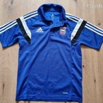 Ipswich Town adidas ClimaLite kék galléros férfi focis mez póló S fotó