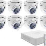 8 varifokális dome infrakamerás megfigyelőrendszer HIKVISION HDTVI 116623 fotó