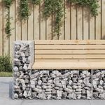 tömör fenyőfa gabion kerti pad 92x71x65, 5 cm fotó