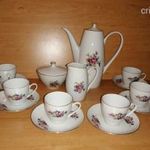 Bohemia porcelán virág mintás kávés készlet (34/d) fotó