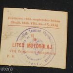 Motorolaj jegy - 1953 fotó