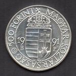 500 forint ezüst 1991 "Pápalátogatás" BU fotó