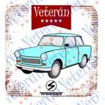 Veterán autós poháralátét - Trabant 601 kék fotó