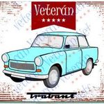 Veterán autós egérpad - Trabant 601 kék fotó