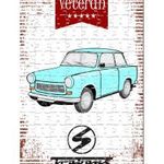 Veterán autós kirakó - Trabant 601 kék fotó