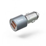 Hama Qualcomm Quick Charge 3.0 Car Charger 2xUSB Metal Silver 173654 Kiegészítő, Kellék Töltő fotó