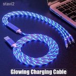 Világítós, 3in1, normális minőségű USB USB-C, Lighting, Micro usb Samsung iPhone Xiaomi töltő kábel fotó