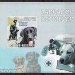 2009. Guinea-Bissau , Labrador retriever kutya blokk, karton változat ( ? € ) fotó