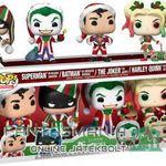 10cmes Funko POP DC Ciomics Heroes 4-Pack figura szett - Batman, Joker, Superman, Harley Quinn - nag fotó