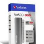 SSD (külsõ memória), 480 GB, USB 3.2 Gen2, VERBATIM "Vx500", szürke fotó