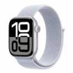 Apple Watch S10 Cellular 42mm Silver Alu Case with Blue Cloud Sport Loop fotó