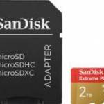 Sandisk 2TB microSDXC Extreme Plus Class 10 U3 A2 C10 V30 + adapterrel fotó