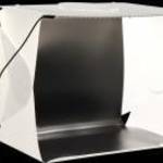 vidaXL fehér műanyag összecsukható softbox LED-lámpával 40x34x37 cm fotó