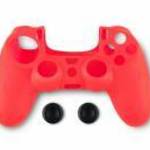 PS4K Spartan Gear - Controller Silicon Skin Cover and Thumb Grips Red fotó