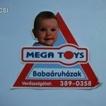 Mega toys babaáruházak autós matrica 17 x 14, 5 cm ÚJ! 1 FT-RÓL NMÁ! fotó