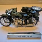 1941 IMZ M72 Ural (Atlas 7168121) Military Green, 1: 24 Die Cast modell fotó