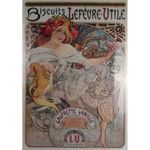 1S395 Alphonse Mucha : Biscuits Lefévre-Utile nagyméretű plakát 100 x 71.5 cm fotó