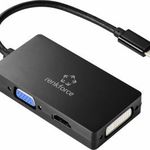 Renkforce RF-4633066 USB-C? / HDMI / DVI / VGA Átalakító [1x USB-C? dugó - 1x VGA alj, HDMI alj, ... fotó